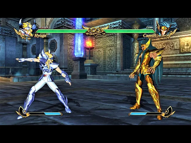 hyoga final bronze cloth vs aquarius camus (hardest ai) - saint seiya: soldiers soul
